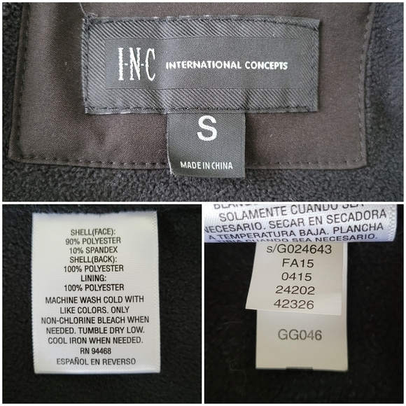 INC International Concepts Zip-Up Fleece Lined Softshell Jacket Men's S Brown - Picture 5 of 12